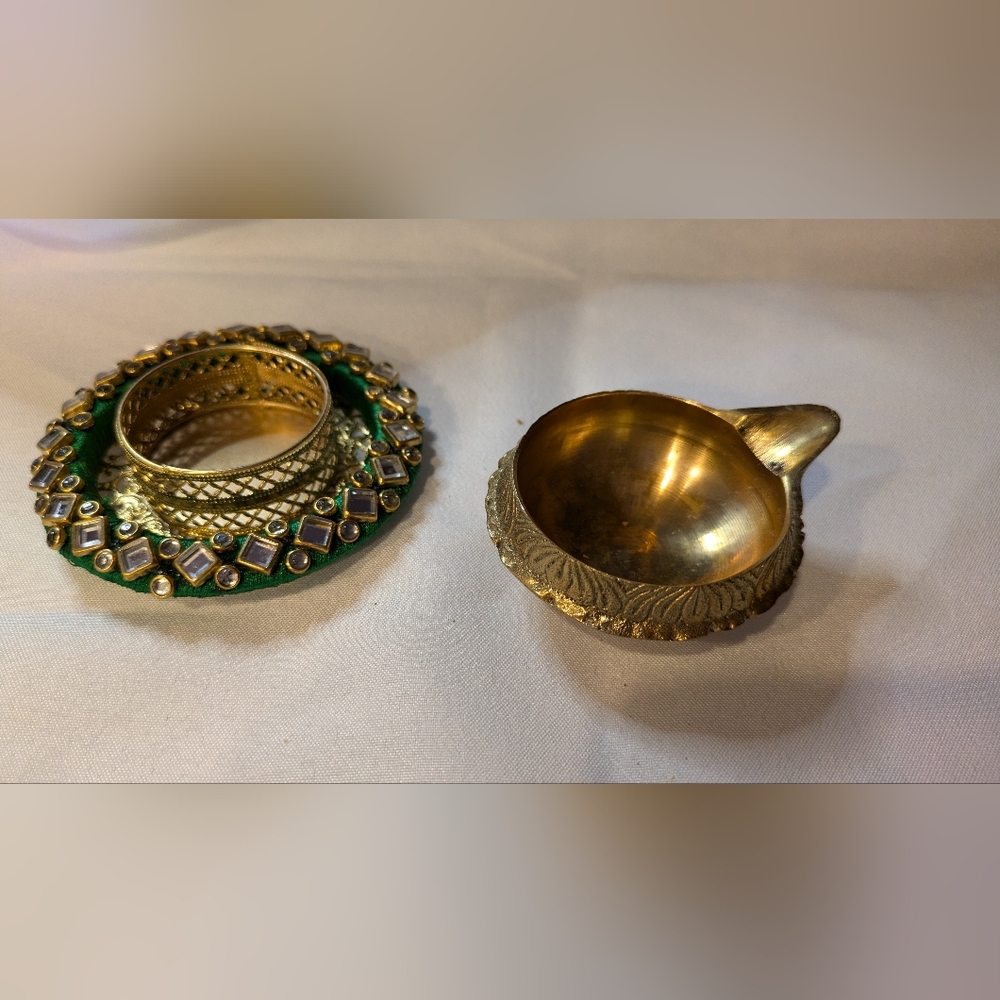 Brass Candle Holder and Oil Lamp Diya Diwali